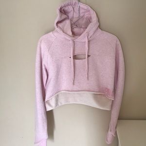 Gymshark raw edge cropped hoodie